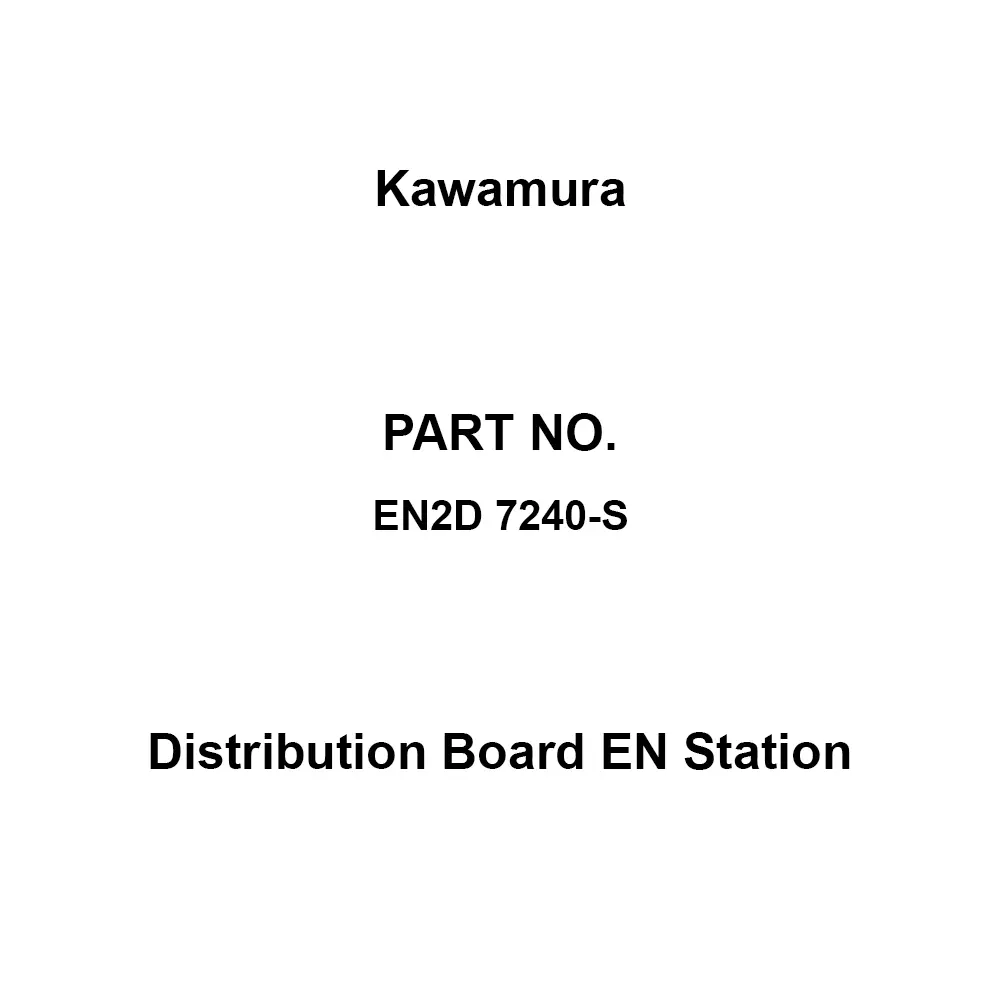 Kawamura Distribution Board EN Station 24 Branch Circuits 3P 75 Amp Main Capacity, EN2D 7240-S