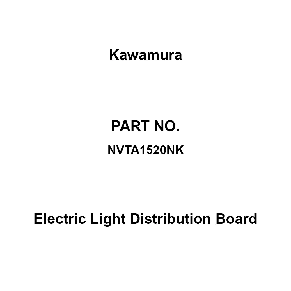 Kawamura Electric Light Distribution Board 20 Branch Circuits 3P 150 Amp Main Capacity, NVTA1520NK