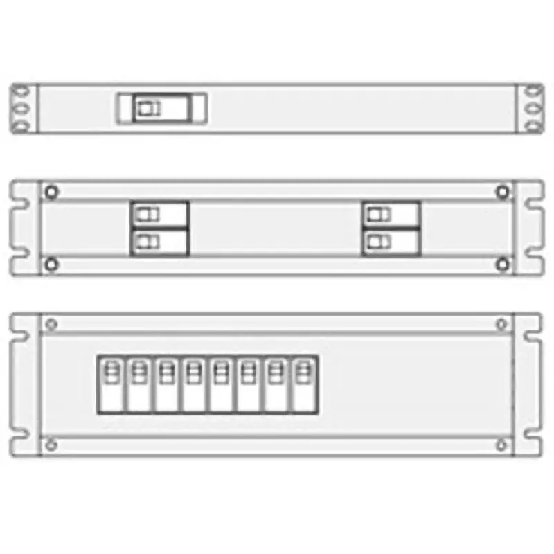 NITTO KOGYO Power Subrack 346x88x482.5 mm, RD86-2E2M2-S3B2-T1