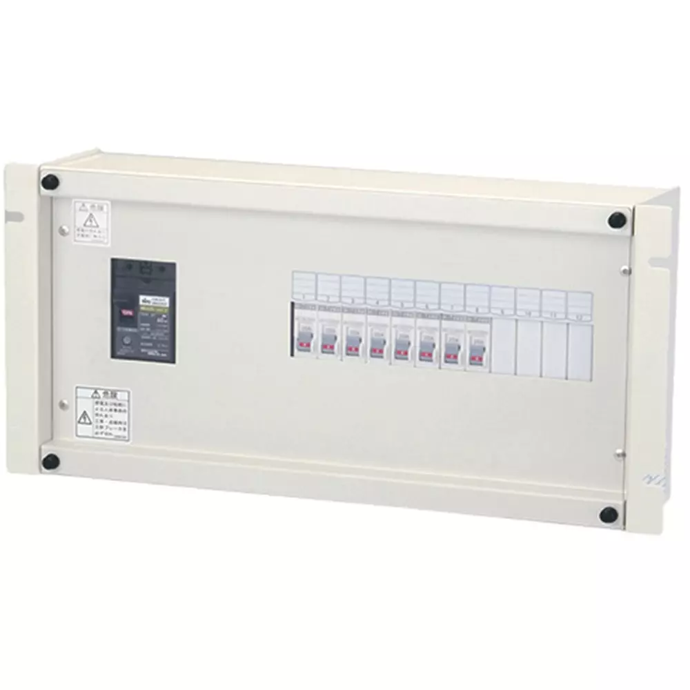 NITTO KOGYO Distribution Board Unit Iron t1.2, t1.6 Horizontal Single Line Pale White (10YR8.5 / 0.5) 482.5x221x105 mm, RD864-5ET6P8