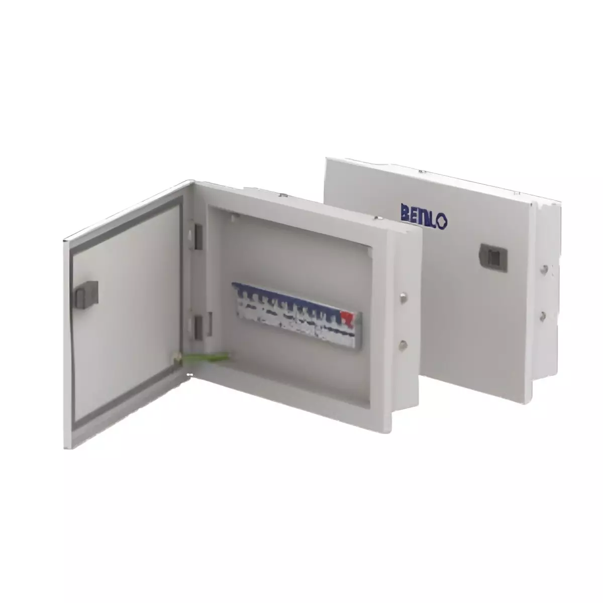 Benlo MCB Distribution Board Double Door Single Phase Neutral 8 Way, 70021 (Without MCB)