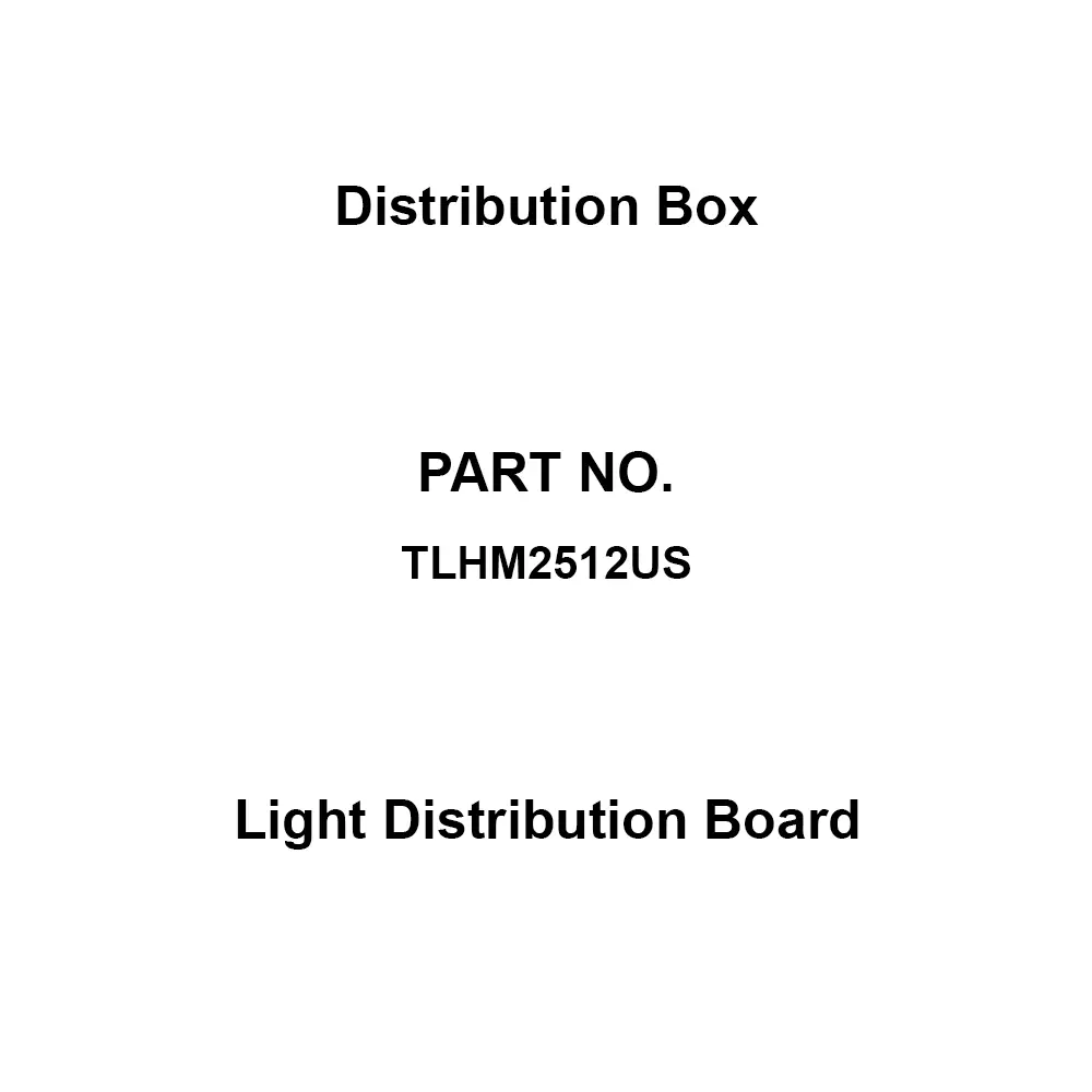 Naigai Energering Light Distribution Board 12 Branch Circuits 3P 250 Amp Main Capacity, TLHM2512US
