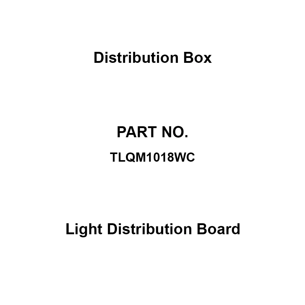 Naigai Energering Light Distribution Board 18 Branch Circuits 3P 100 Amp Main Capacity, TLQM1018WC