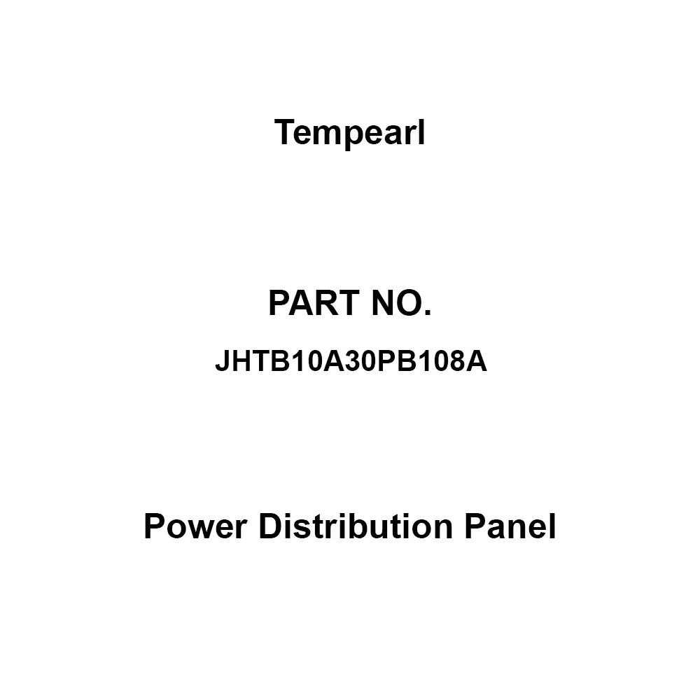 Tempearl Power Distribution Panel Steel Plate Construction for Main circuit breaker: 30-8 circuits, emergency circuitsx2, JHTB10A30PB108A