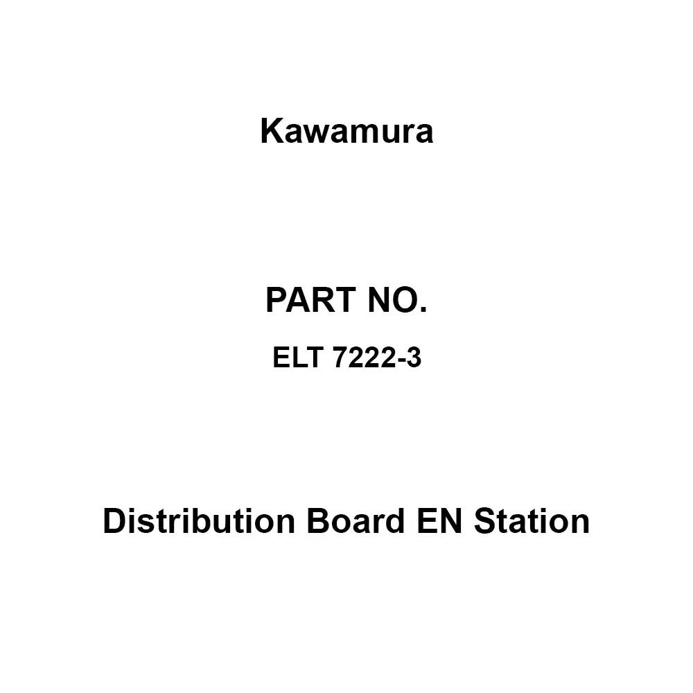 Kawamura Distribution Board EN Station 22 Branch Circuits 3P 75 Amp Main Capacity, ELT 7222-3
