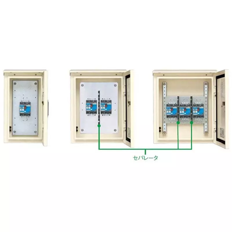Panasonic Roofed Switchboard Arrow Panel Circuit Breaker (MCB3P)x2 Mild White, BNB732RH