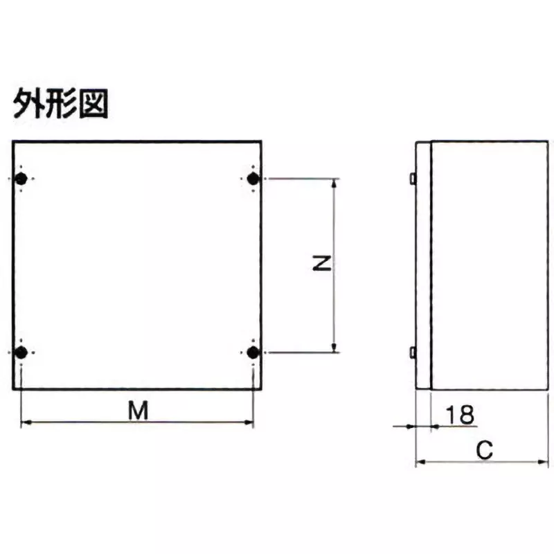 NITTO KOGYO TC-A Box 200x200 mm Circuit Board Dimension, TC10-2525AC