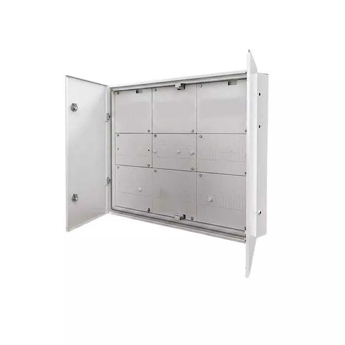 Goldmedal Air 7 Segment Distribution Board 8 Way Double Door White 8 Module (Incomer) + 4+4+4 Module (Sub Incomer) + 8+8+8 Module (Outgoing) Metal, 07098