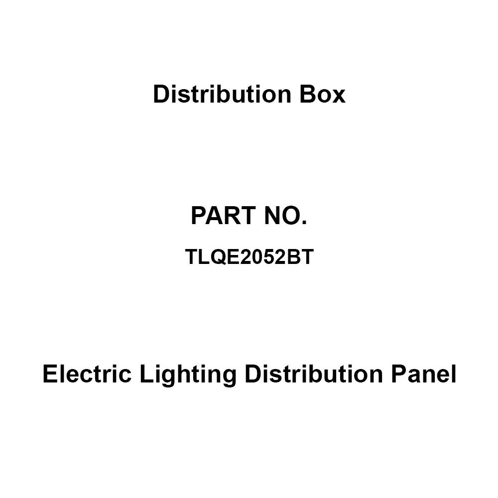 Naigai Energering Electric Lighting Distribution Panel 52 Branch Circuits 3P 200 Amp Main Capacity, TLQE2052BT