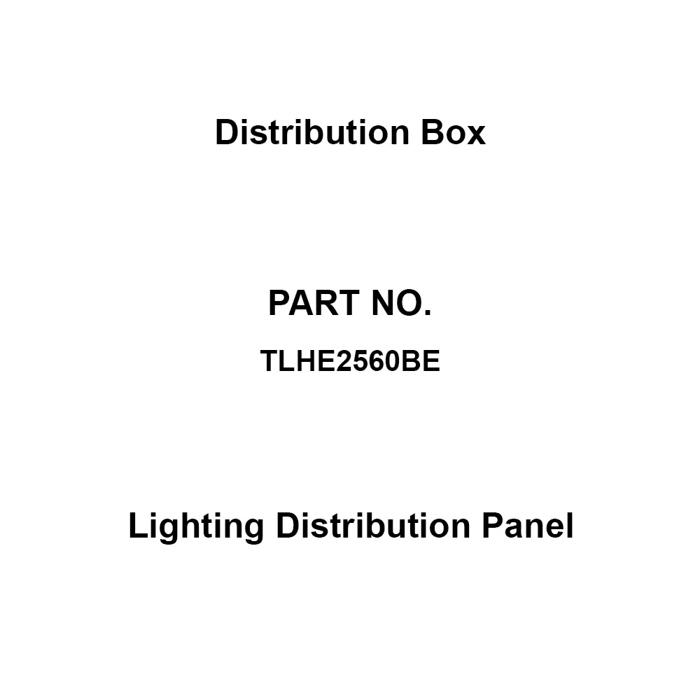Naigai Energering Lighting Distribution Panel 60 Branch Circuits 3P 250 Amp Main Capacity, TLHE2560BE