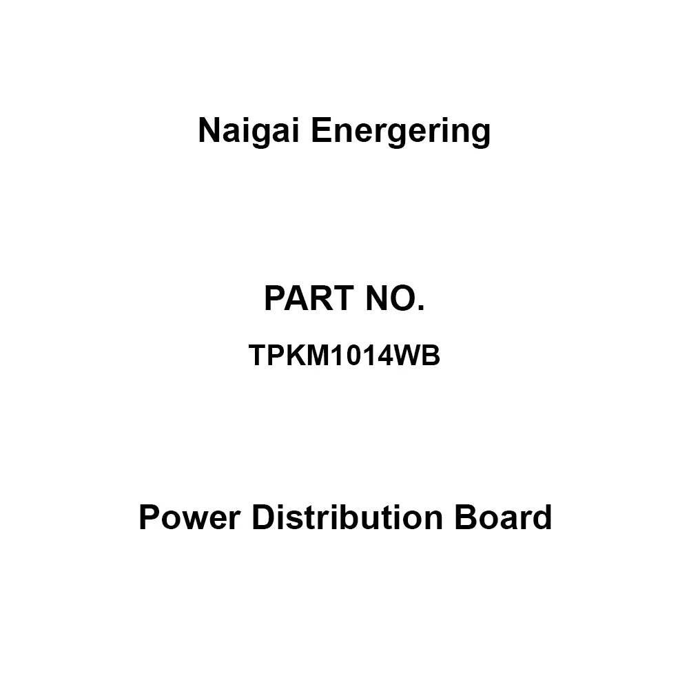 Naigai Energering Power Distribution Board 14 Branch Circuits 3P 100 Amp Main Capacity, TPKM1014WB