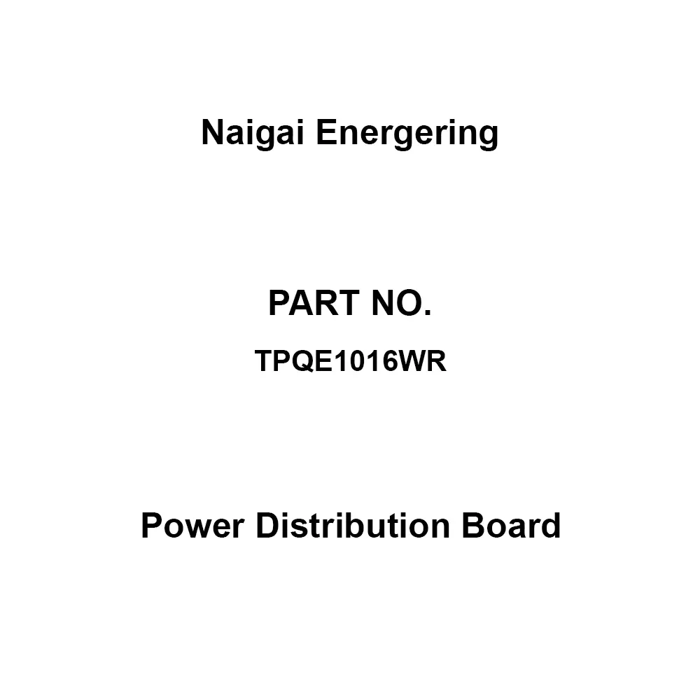 Naigai Energering Power Distribution Board 16 Branch Circuits 3P 100 Amp Main Capacity, TPQE1016WR
