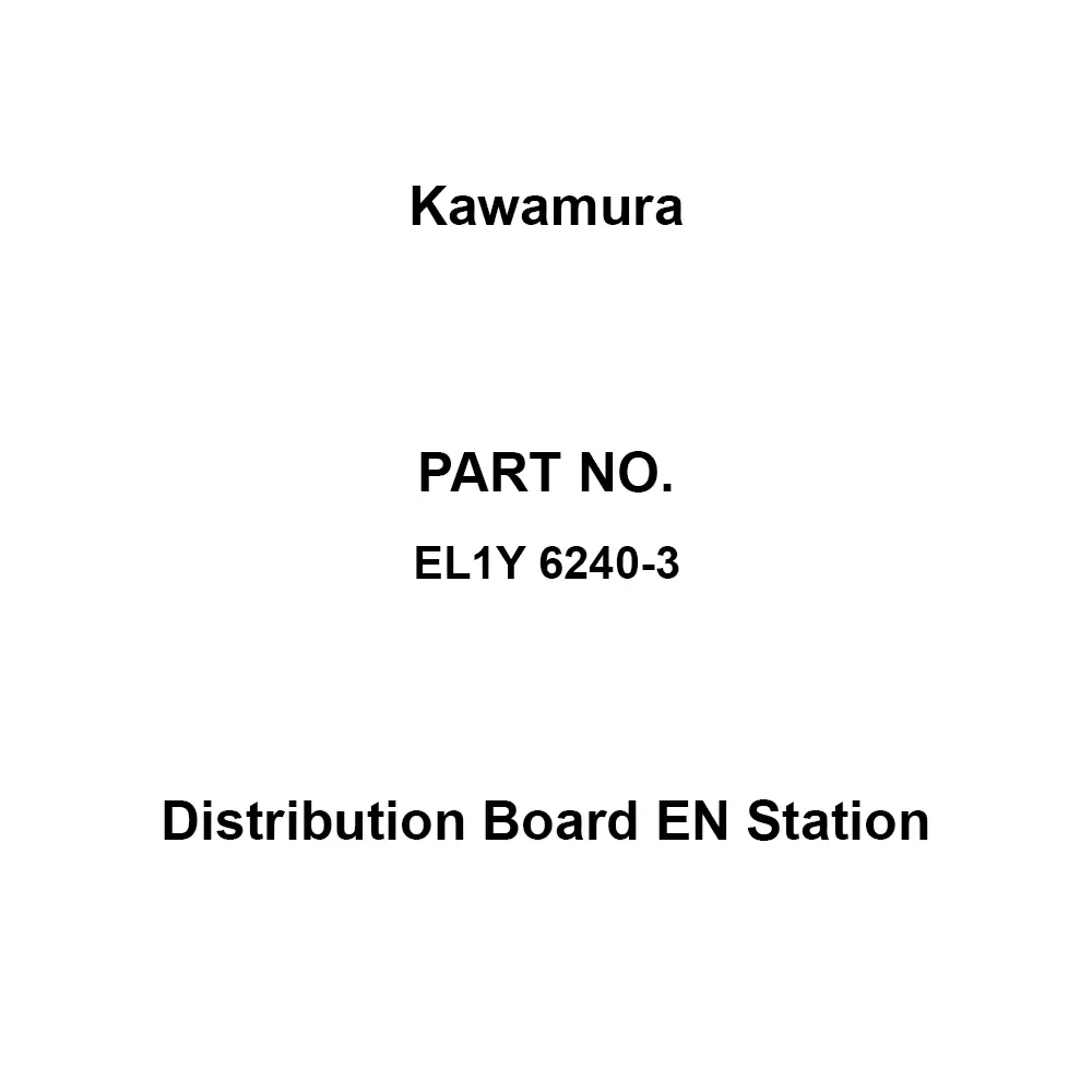 Kawamura Distribution Board EN Station 24 Branch Circuits 3P 60 Amp Main Capacity, EL1Y 6240-3
