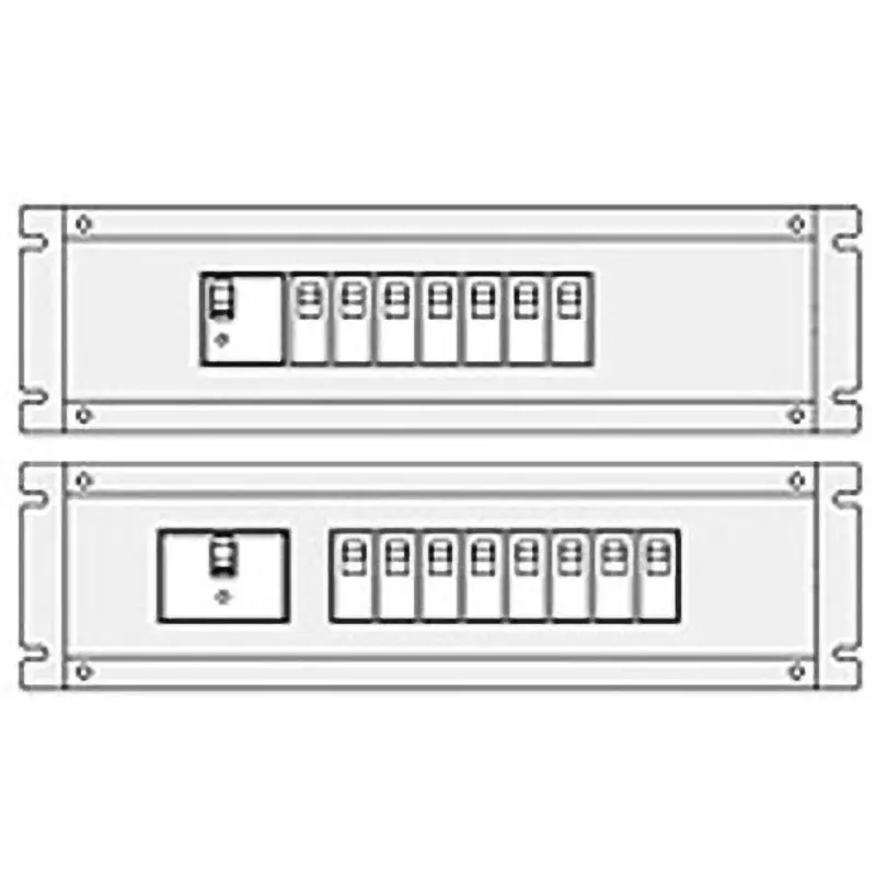 NITTO KOGYO Power Subrack 351x132x482.5 mm, RD86-3E3-N6B8-X