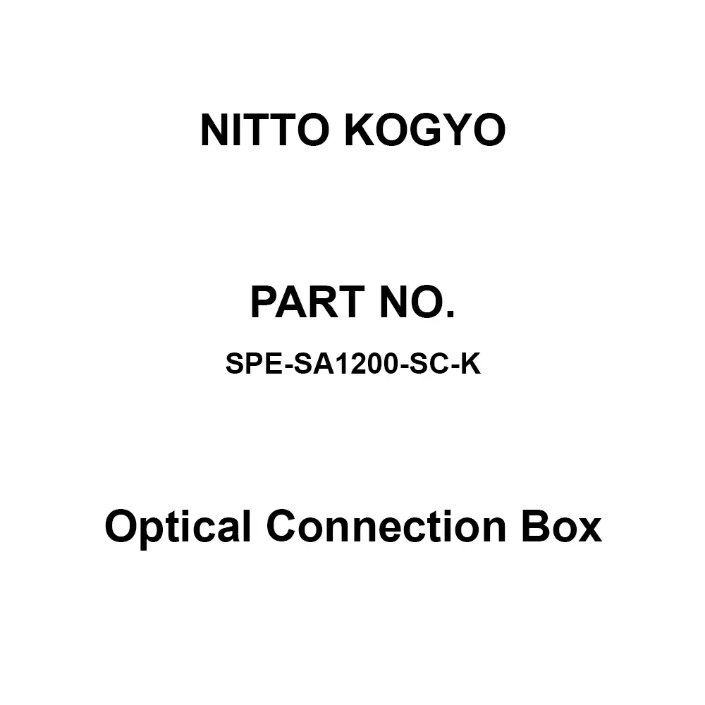 NITTO KOGYO Optical Connection Box Pale white, SPE-SA1200-SC-K