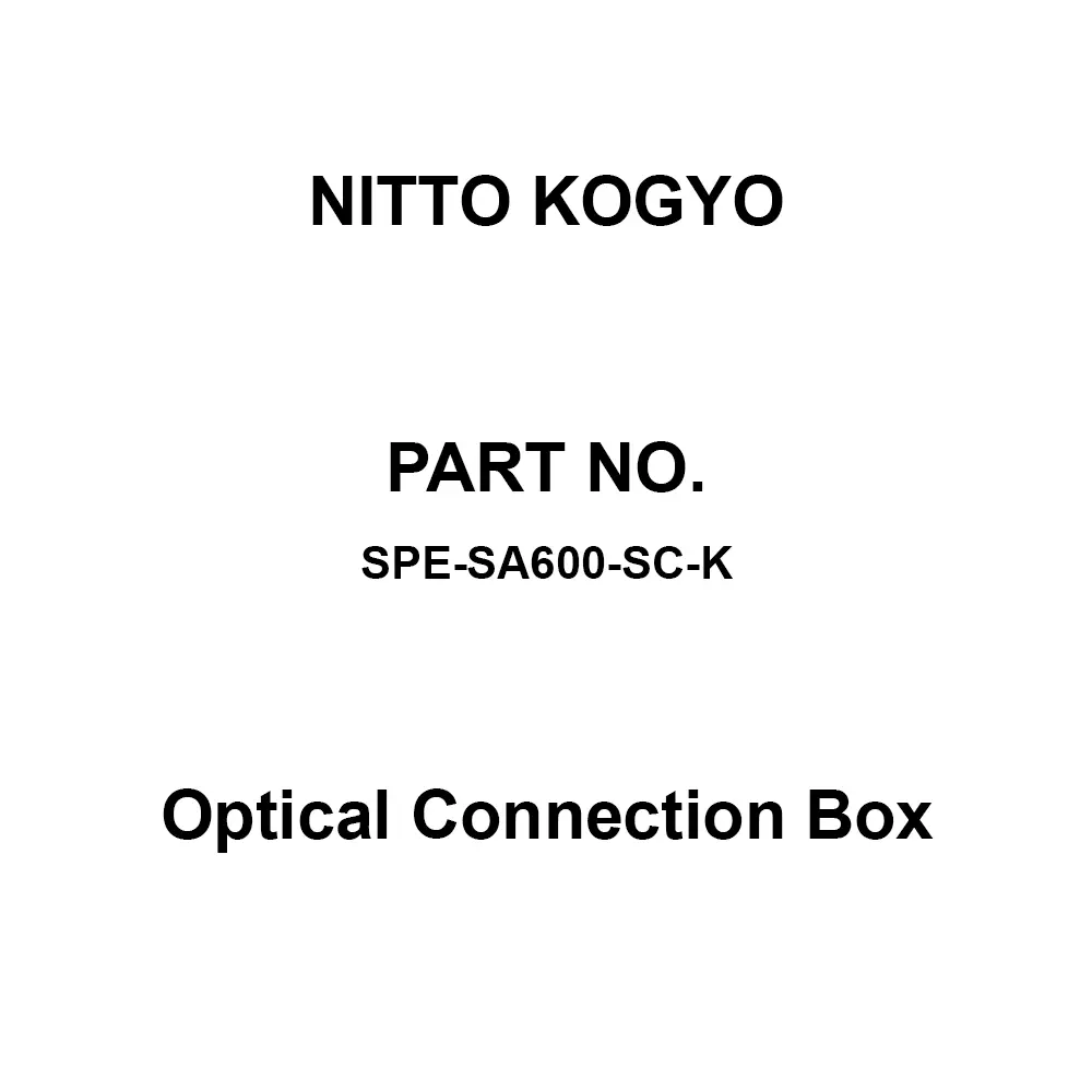 NITTO KOGYO Optical Connection Box Pale white, SPE-SA600-SC-K