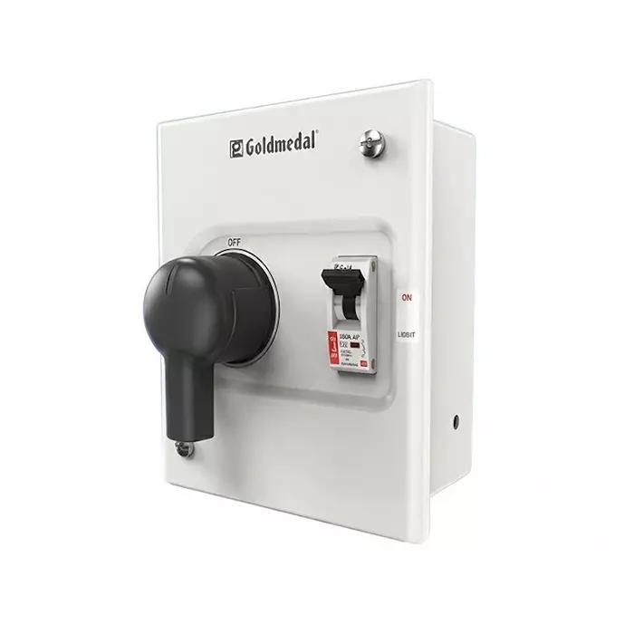 Goldmedal AIR Plug & Socket Distribution Board White P + N (Phase + Neutral) 2 Pin 20 A Current Metal, 07032