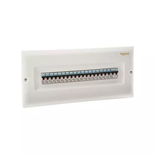 Legrand Ekinox³ SPN Distribution Board 20 Ways and 20 Modules for DX³ MCB, Isolator, RCCB and RCBO, 507605