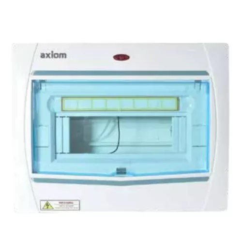 Axiom Cross Distribution Board Single Phase Neutral Plastic Cover 9 Way Neutral Link & Earth Link Design 1, AX CR 1 DB 9 D1
