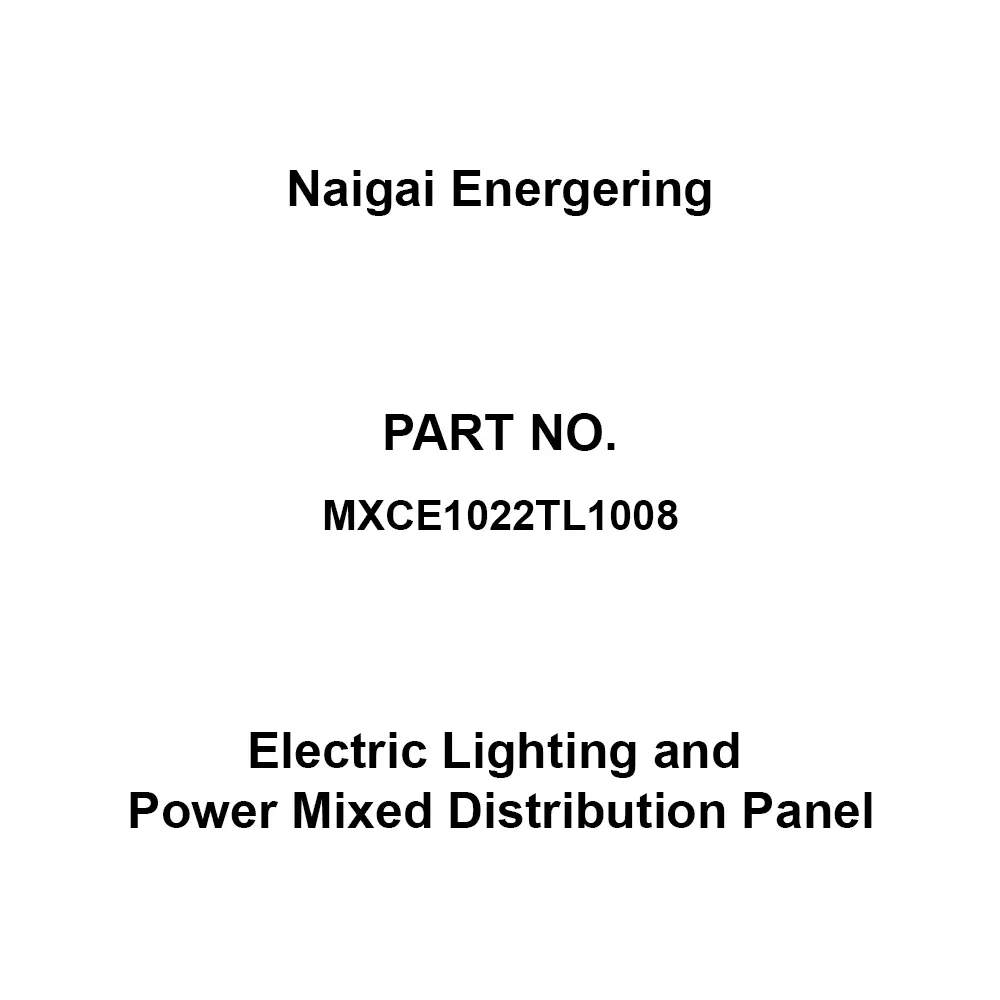 Naigai Energering Electric Lighting and Power Mixed Distribution Panel 3 Branch Circuit Space 600x200x1600 mm, MXCE1022TL1008