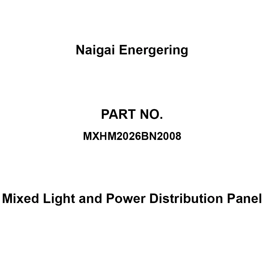 Naigai Energering Mixed Light and Power Distribution Panel (Lamp) 26 / (Power) 8 Branch Circuits, MXHM2026BN2008