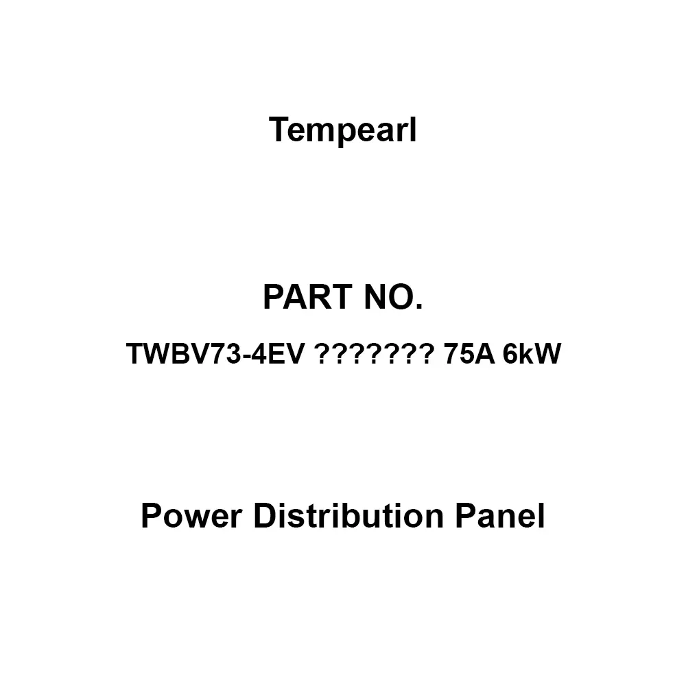 Tempearl Power Distribution Panel ELB 75A 6 kW, TWBV73-4EV Shukaiheiki 75A 6kW