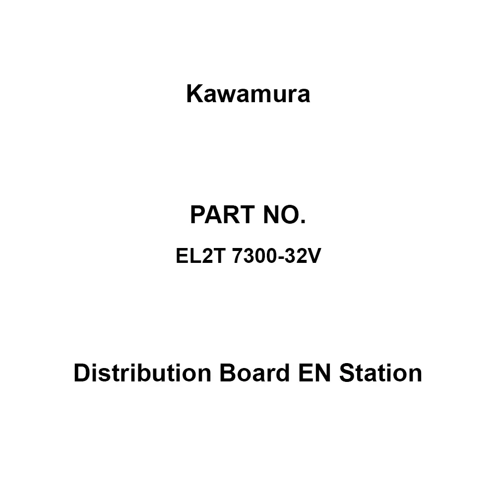 Kawamura Distribution Board EN Station 30 Branch Circuits 3P 75 Amp Main Capacity, EL2T 7300-32V