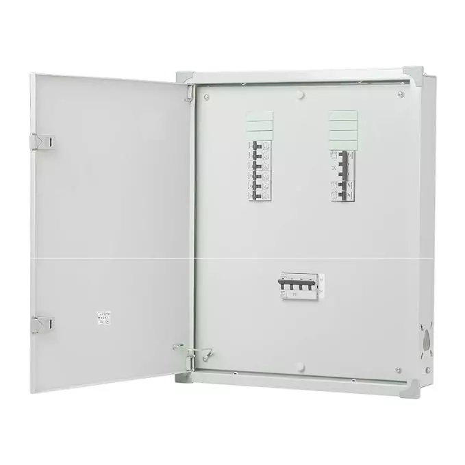 Anchor UNO Vertical Distribution Board Light Grey Double Door 6 Way Metal, 98318