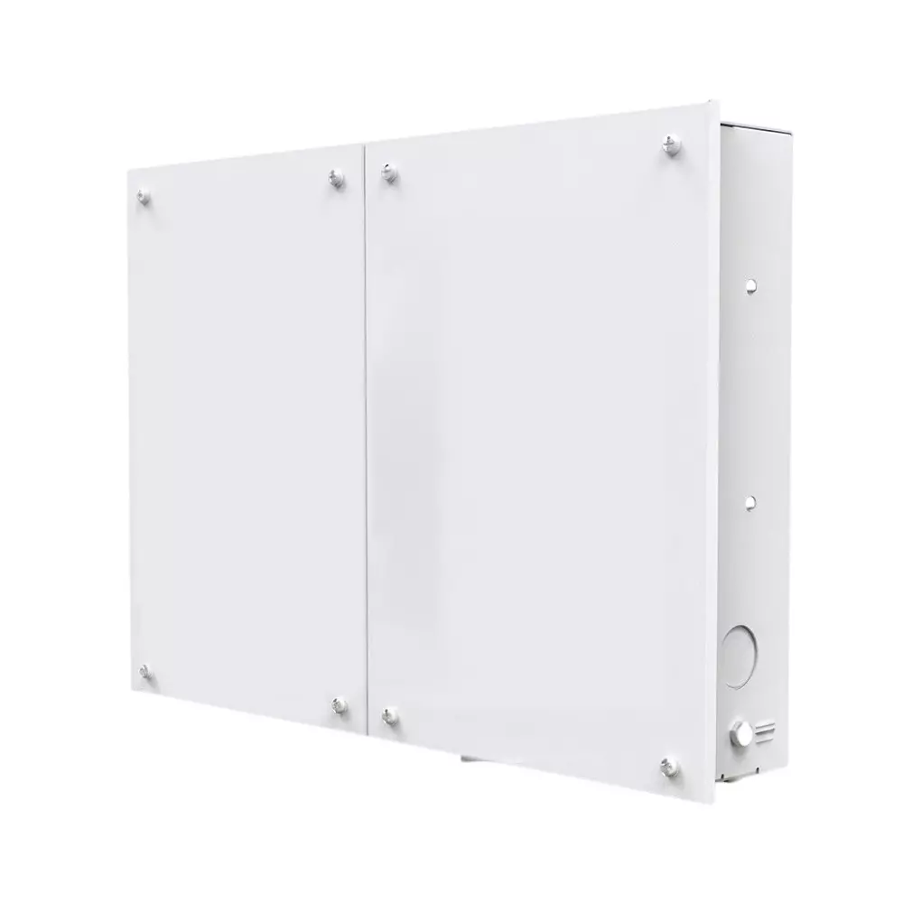 Goldmedal Air Distribution Board 8 Way Single Door White 8 Module (Incomer) + 8+8+8 Module (Outgoing) Metal, 07023