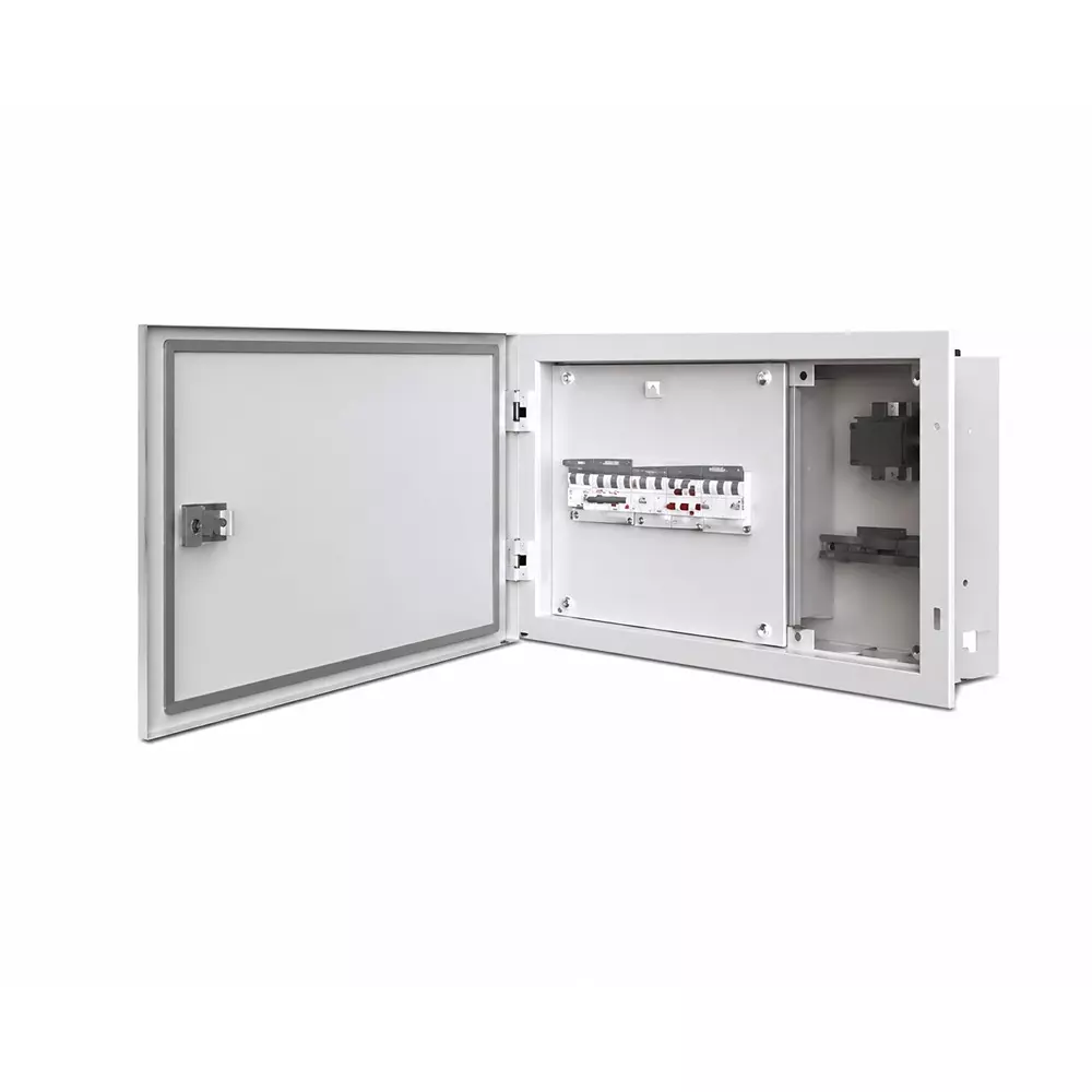 Goldmedal Air Distribution Board with TV Splitter & Crone 4 Way Double Door White Metal, 07141