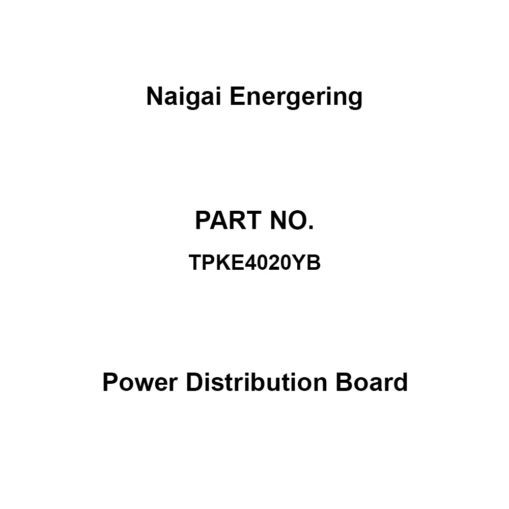 Naigai Energering Power Distribution Board 20 Branch Circuits 3P 400 Amp Main Capacity, TPKE4020YB