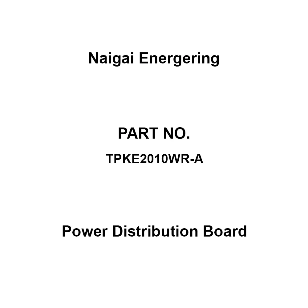 Naigai Energering Power Distribution Board 10 Branch Circuits 3P 200 Amp Main Capacity, TPKE2010WR-A