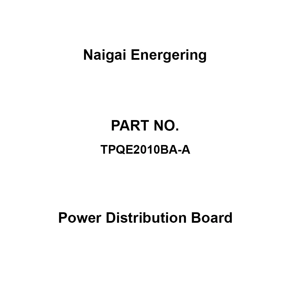 Naigai Energering Power Distribution Board 10 Branch Circuits 3P 200 Amp Main Capacity, TPQE2010BA-A