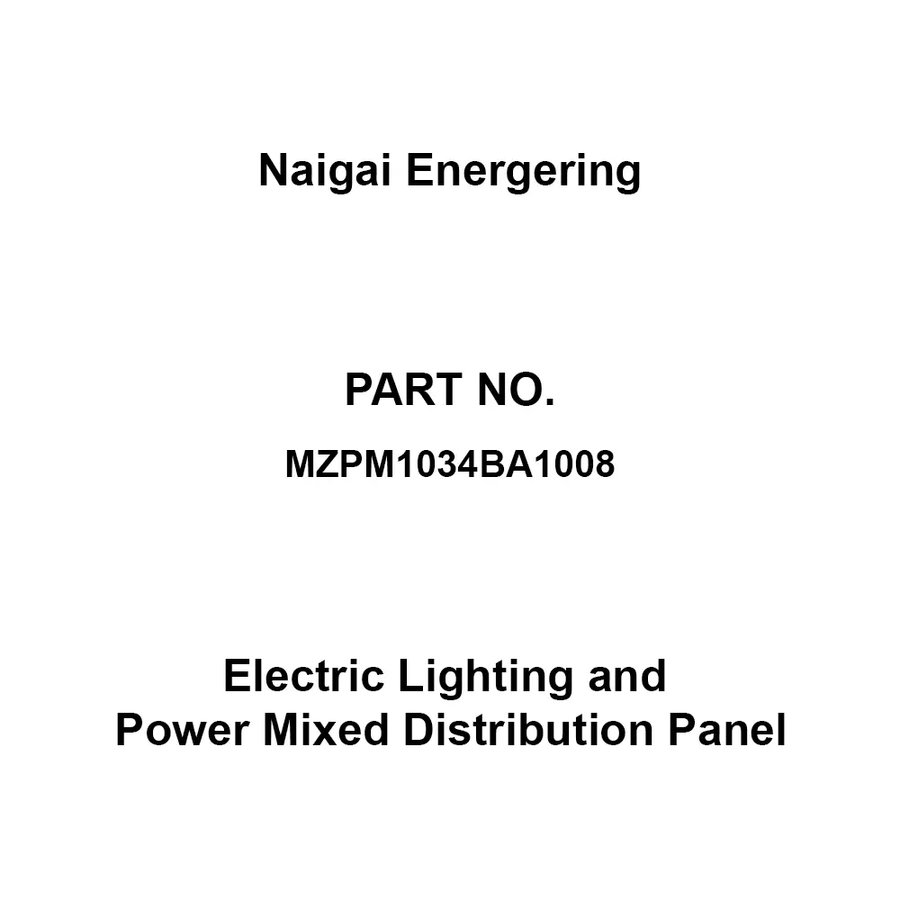 Naigai Energering Electric Lighting and Power Mixed Distribution Panel 950x160x900 mm, MZPM1034BA1008