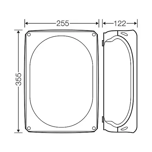 Hensel Cable Junction Box 255x355x122 mm Cable Size 16-50 sq.mm Black, KF5000B