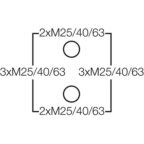 Hensel Cable Junction Box 255x355x122 mm Cable Size 16-50 sq.mm Black, KF5000B