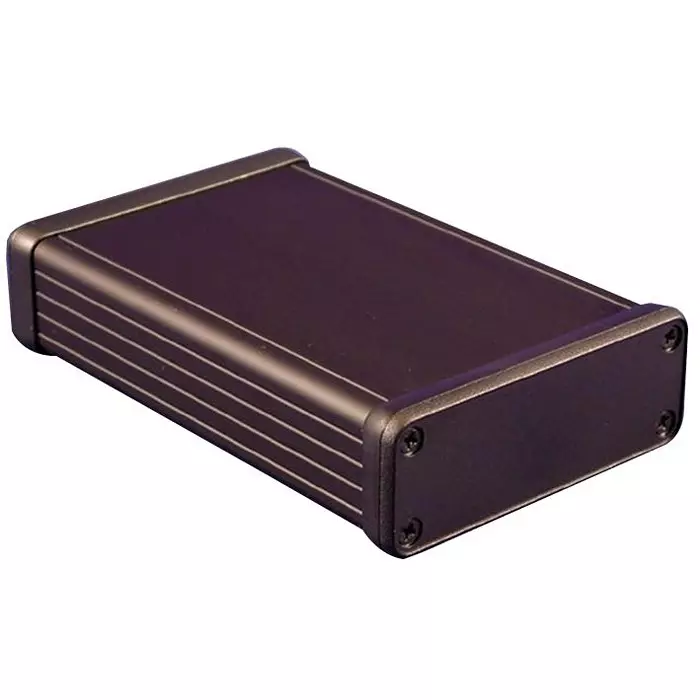HAMMOND Metal Enclosures BOX, BLACK, PLASTIC END PLATE, 1455J1202BK
