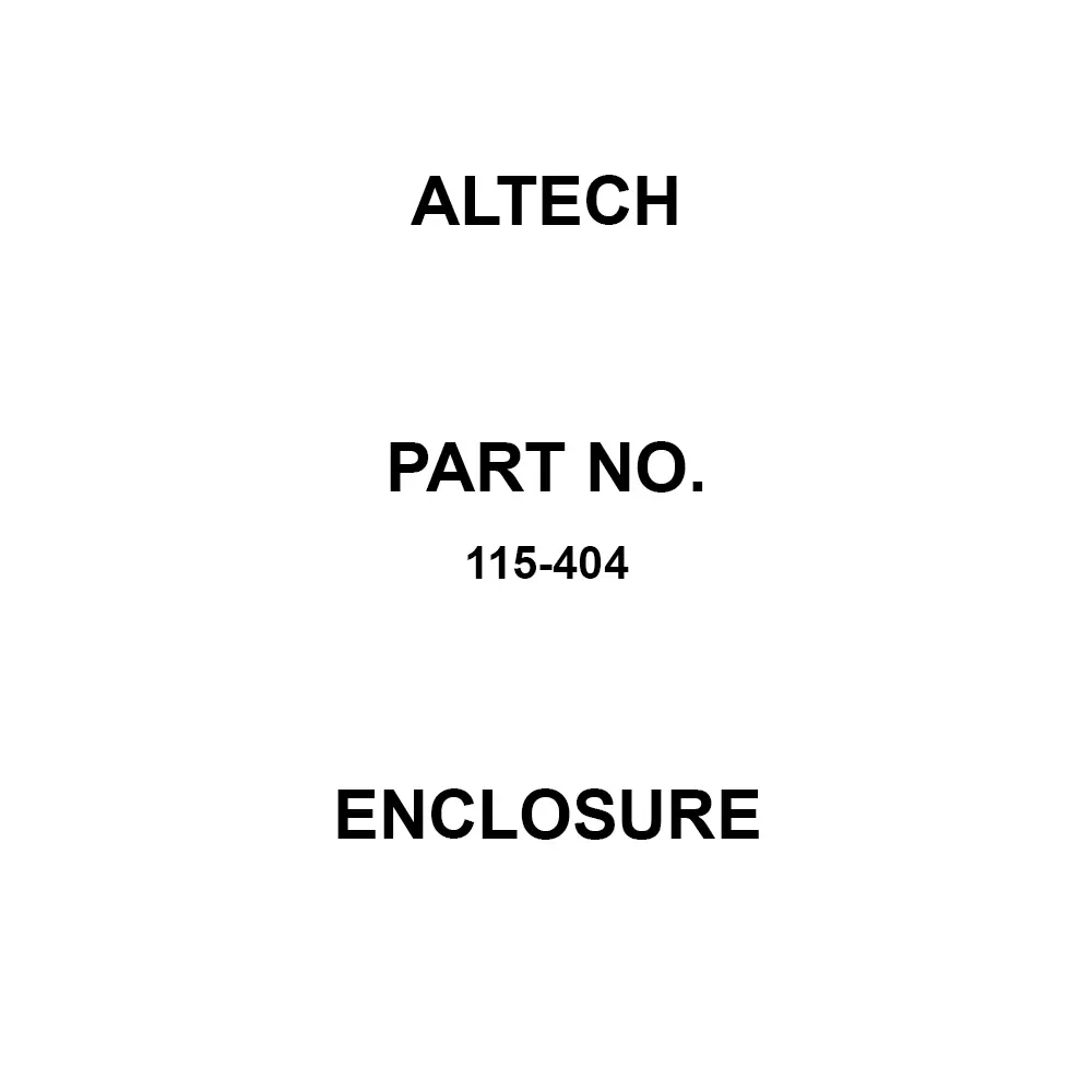ALTECH Enclosure Polystyrene (PS) 110 mm Length, 115-404