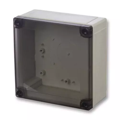 FIBOX Enclosure, Pc, Grey/Smoked Transparent, PC 125/60 HT ENCLOSURE