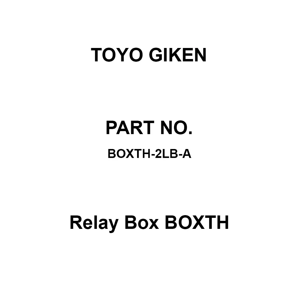 Toyo Giken Relay Box BOXTH PBT Built-in (16 Poles) Lid Low Medium Size Opacity PBT Lid 134×149.6×86 mm, BOXTH-2LB-A