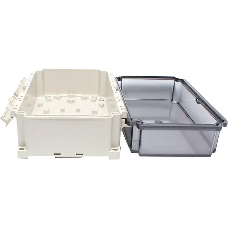Toyo Giken Relay Box BOXTH PBT None Lid Height Large Size Clear Smoke PAR Lid 240×155.6×111 mm, BOXTH-3HC