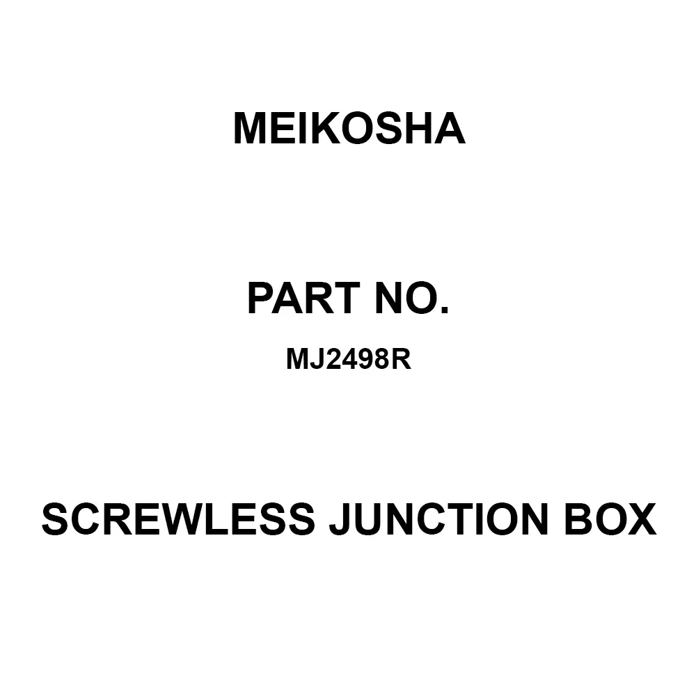 Meikosha Screwless Junction Box 300 V Rated Voltage 20 Amp Current, MJ2498R