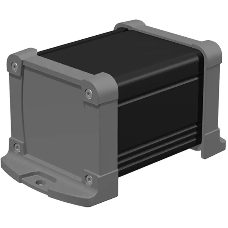 TAKACHI EXWF Series Waterproof Aluminum Case with Flange Foot 66x59x84 mm Black Grey, EXWF7-6-9BG
