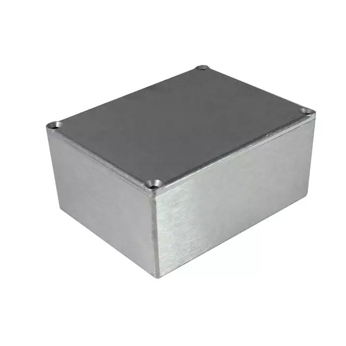 RS PRO Silver Die Cast Aluminium General Purpose Enclosure, IP54, Black Lid, 119 x 94 x 56mm Model No 1947614