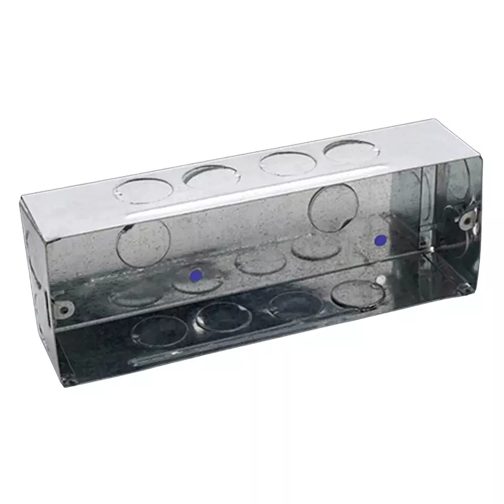 Goldmedal Curve Flush Mount Gang Box 1 to 18 M Galvanized Chrome