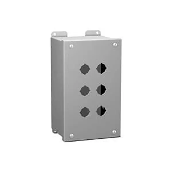 Hammond Pushbutton Enclosure Steel Material Gray UL508A Compliance, MPB4