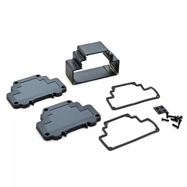 BUD INDUSTRIES Electrical Enclosure Aluminum Black 98.30 mm (3.87 Inch) Length, DMX-4777-B