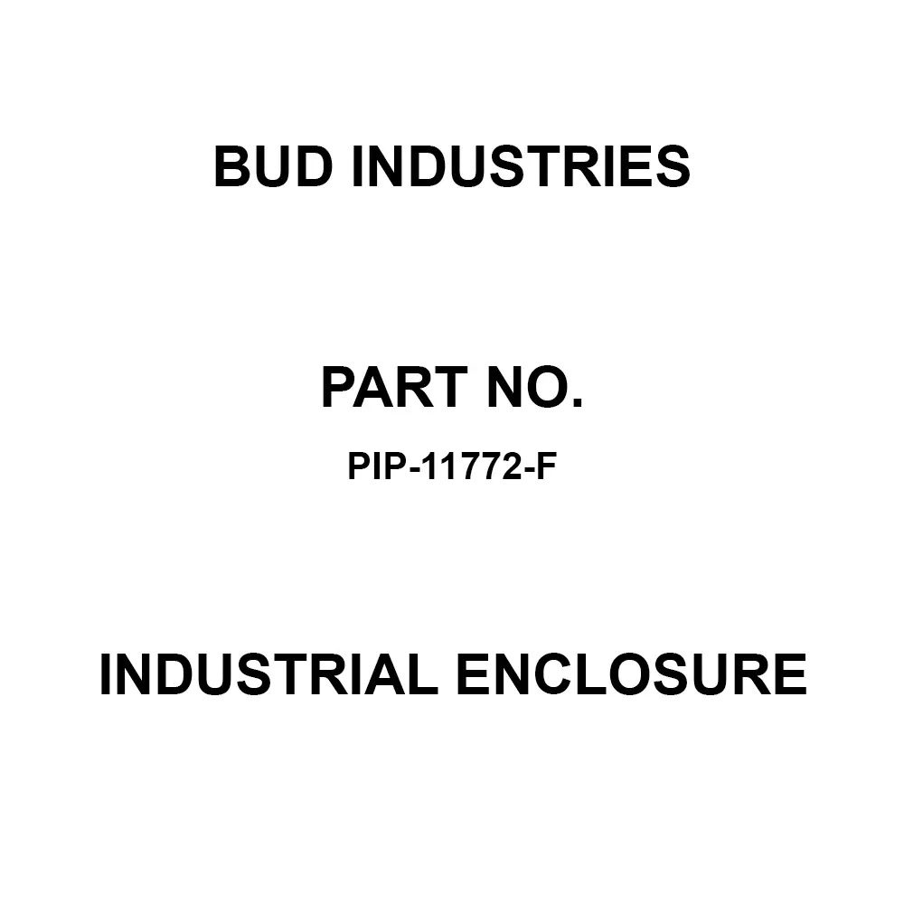 BUD INDUSTRIES Industrial Enclosure Polycarbonate (PC) 180.09 mm (7.09 Inch) Length, PIP-11772-F