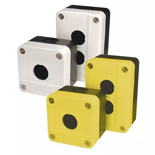 ALTECH Pushbutton Enclosure Thermoplastic (TP) Black, White 233 mm Length, 4003S11