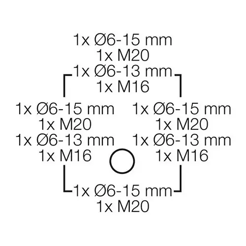 Hensel Cable Junction Box with Terminal 0.75 - 2.5 sq.mm Grey IP66 Protection 84x84x55 mm, DK0102W (Pack of 5 Pcs)